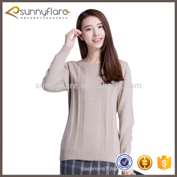 Best quality ladies pure cashmere jumpers with pattern